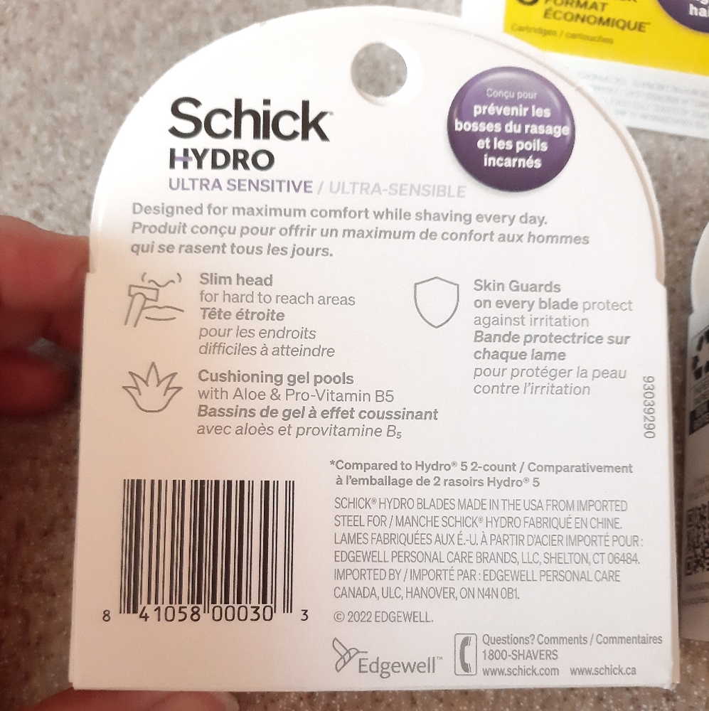 Schick Hydro Ultra Sensitive Razor Refill Bundle - Picture 9 of 9